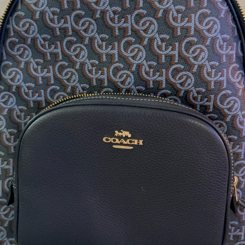 Coach Monogram Mini Backpack in Black and Brown - Picture 2 of 7